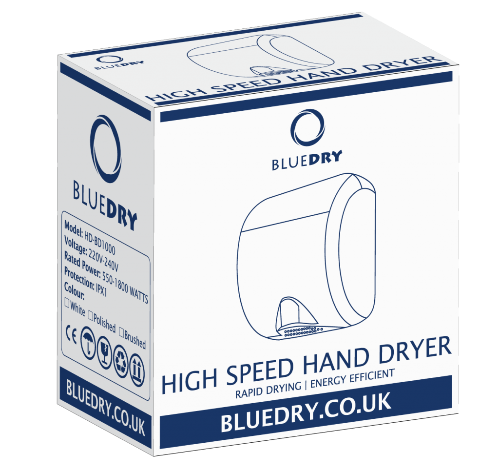 Blue Dry Eco Dry High Speed Hand Dryer